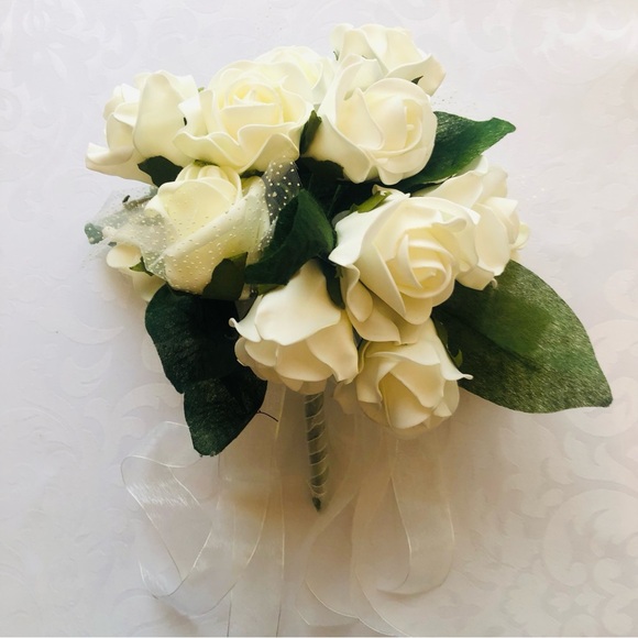 Wedding Star Elite Bridal Collection Taper Candles and Rose Bouquet - Picture 9 of 11